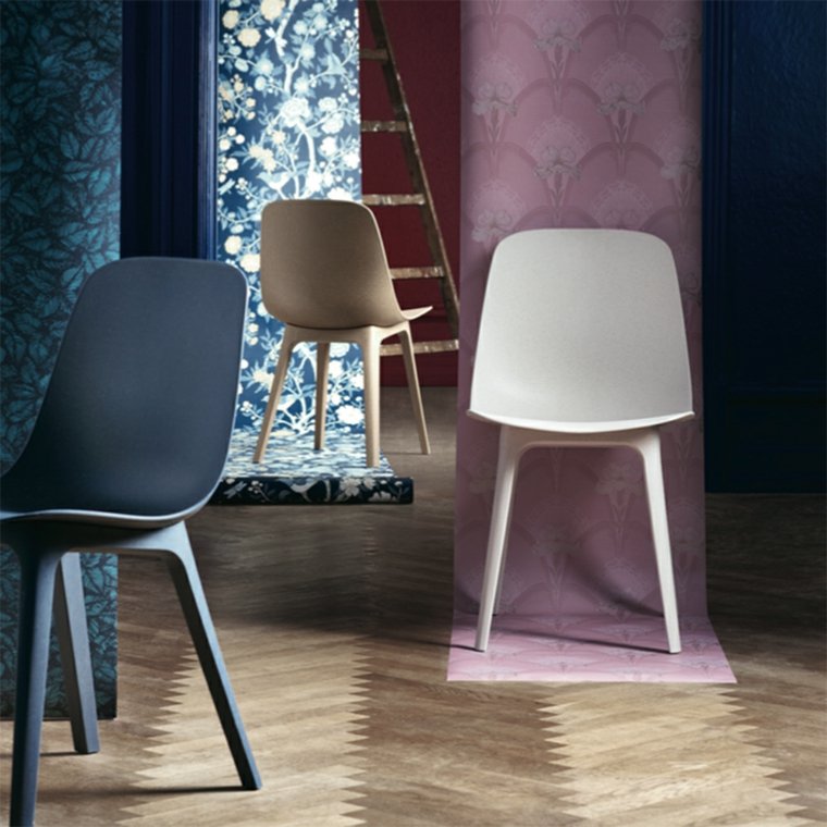 catalogue ikea chaises-papiers-peints-bleu-rose