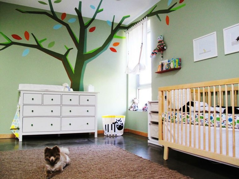chambre bébé moderne arbre-dessine