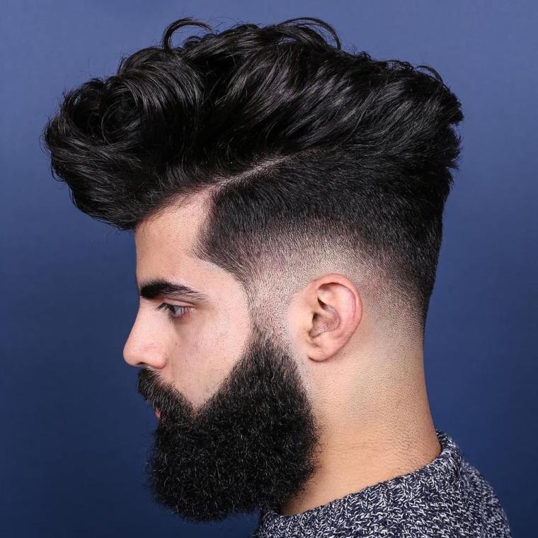 coupe Pompadour cheveux-ondules-volume-coiffure