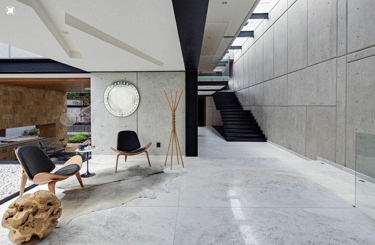 maison avec terrasse couverte mexique-beton-look-contemporain