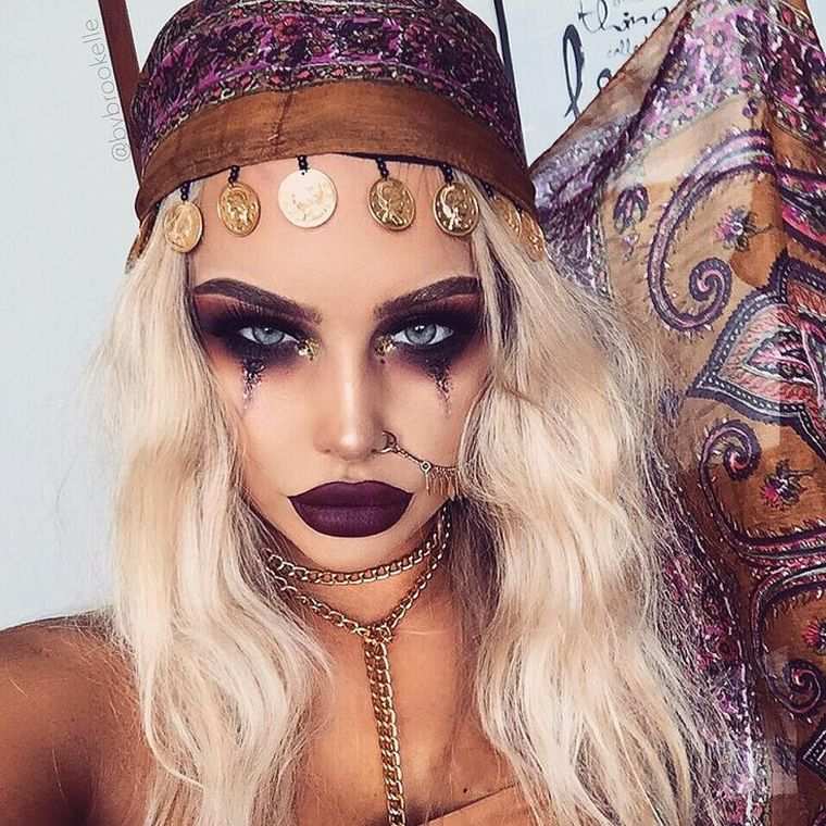 modele-maquillage-femme-halloween-gitane-images
