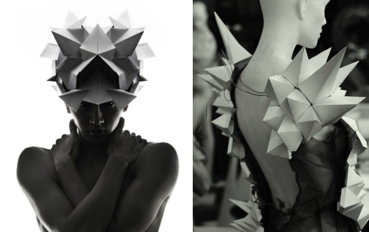 origami-chapeau-robe-femme-look-tendance