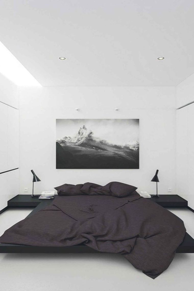 petite-chambre-adulte-deco-style-minimaliste-noir-et-blanc
