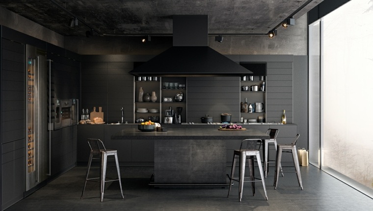 photo cuisine moderne chrome-sol-beton