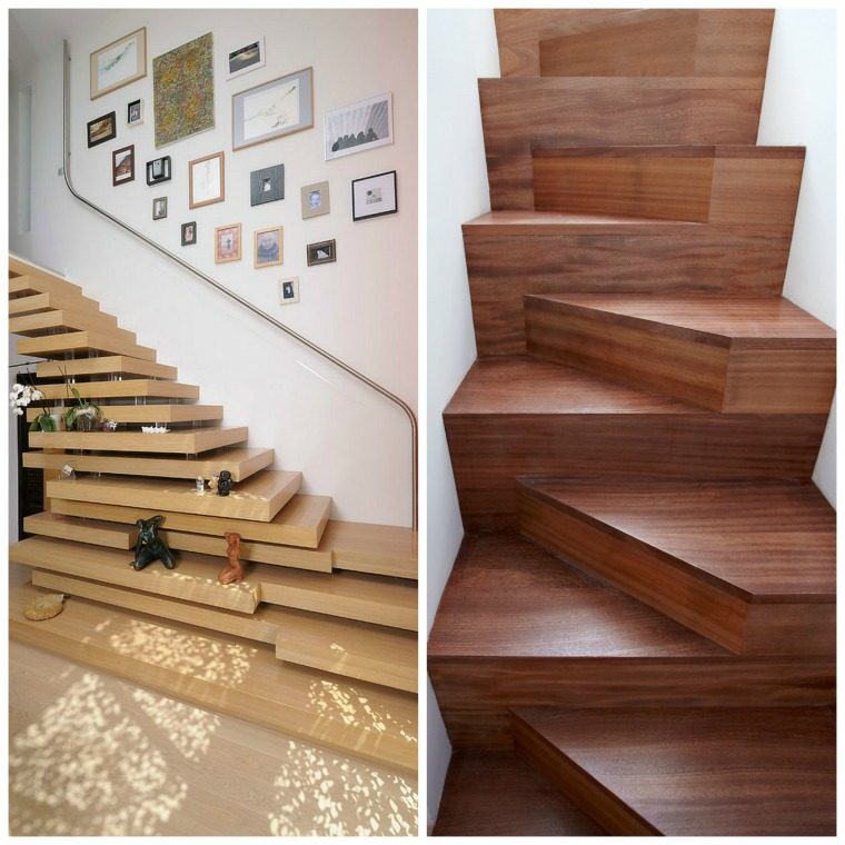 rampe escalier intérieur bois