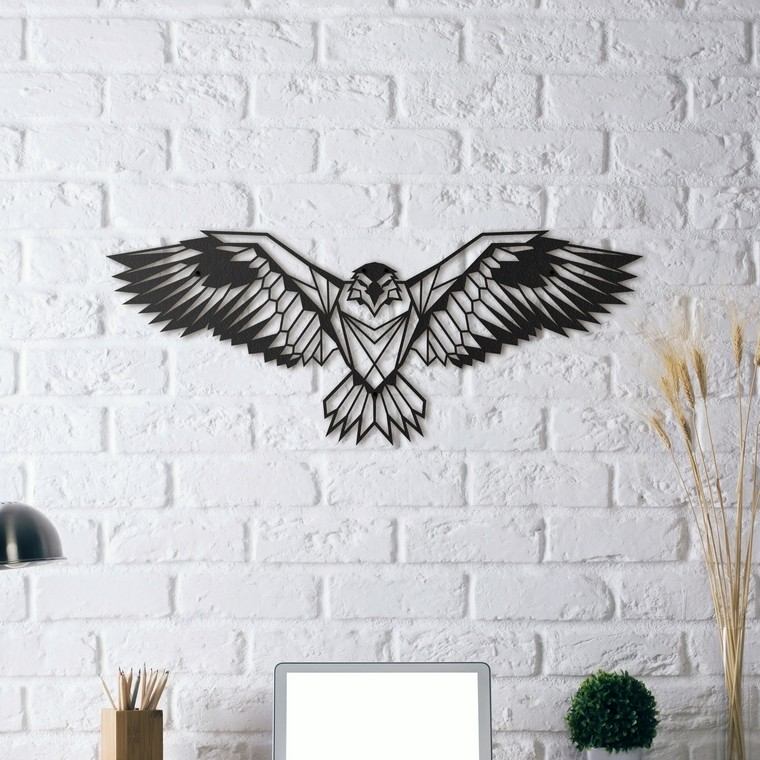 décoration murale métal aigle idée décorer mur tendance