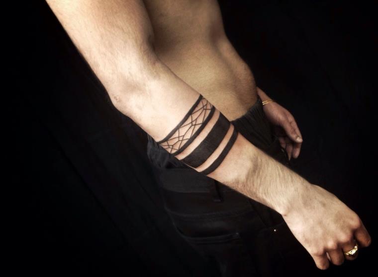 Tatouage avant bras homme idee-bracelet-signification-design