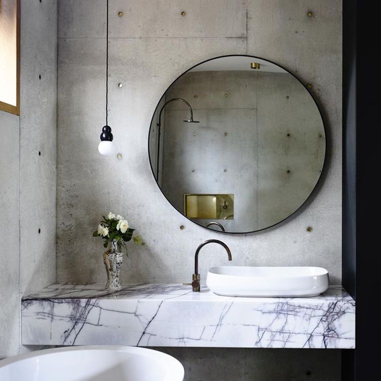 idée déco pinterest salle de bain vasque-marbre-design-indus