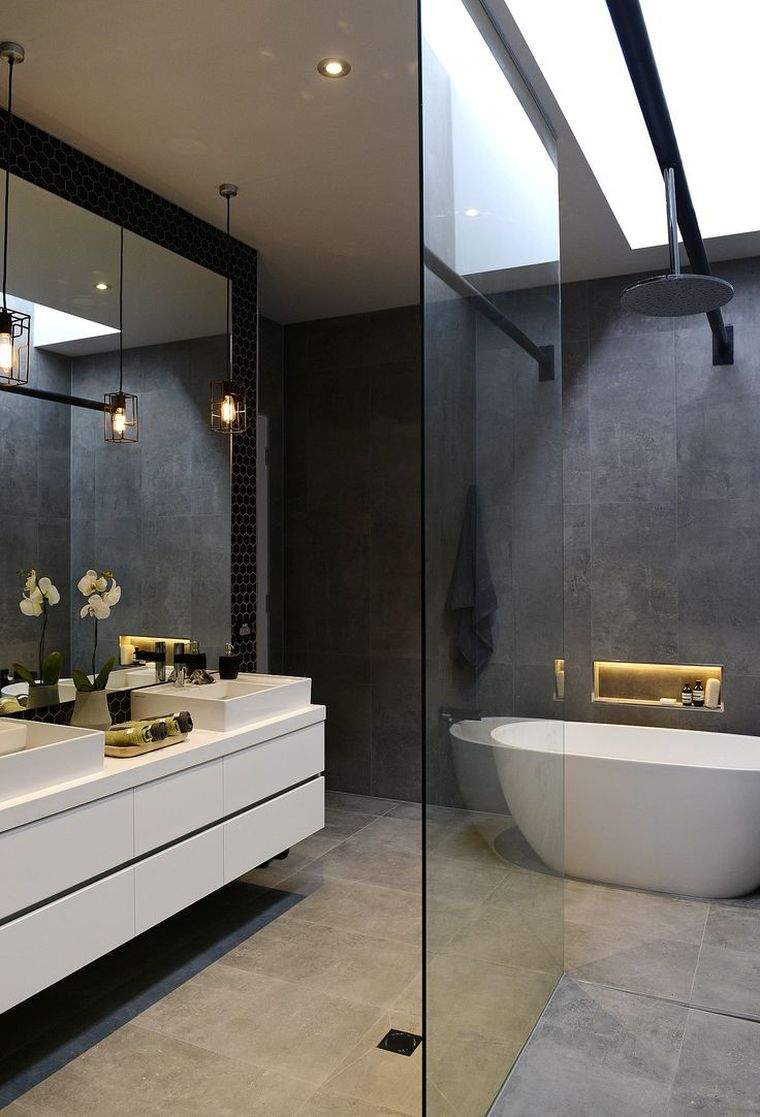 idée déco salle de bain pinterest design-moderne-meuble-blanc