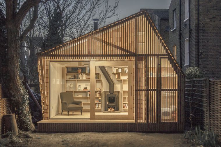 maison jardin bois-design-moderne-cabane-espace-de-travail-amenagement