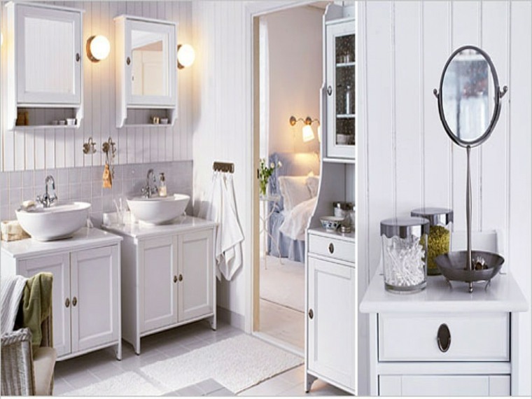meuble salle de bain ikea blanche-style-imitant-ancien