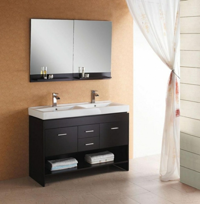 meuble salle de bain ikea petit-bois-noir-deux-lavabos