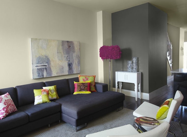 photo salon moderne gris-couleurs-criardes-style-arty
