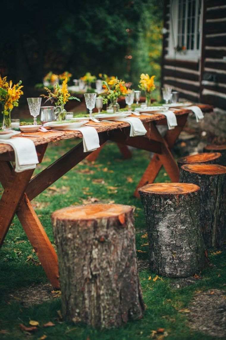 thème de mariage automne decoration-de-table-rustique