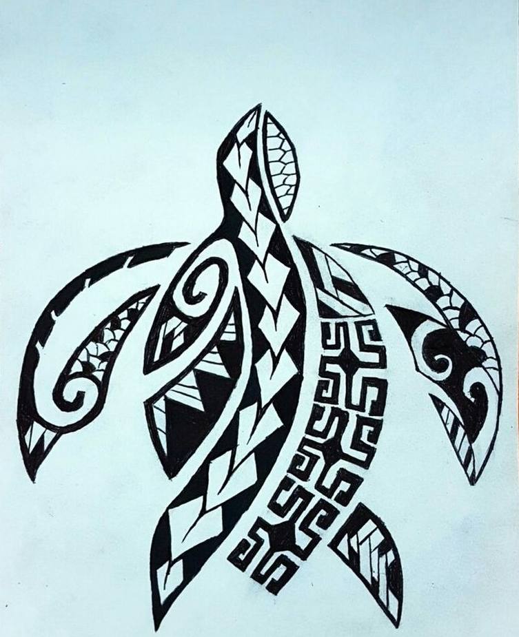 tatouage polynésien homme femme tortue idées