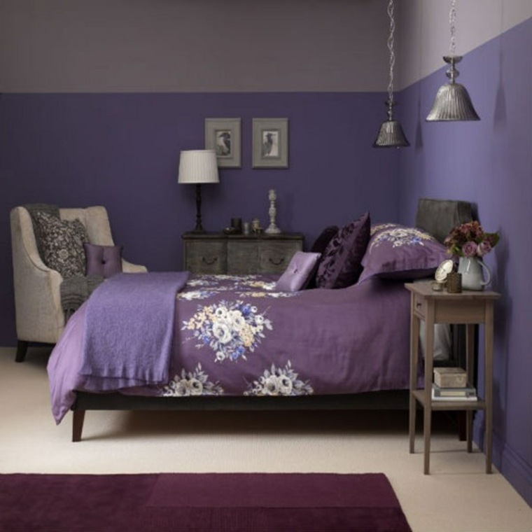 violet combinaison-pluseieurs-nuances-chambre