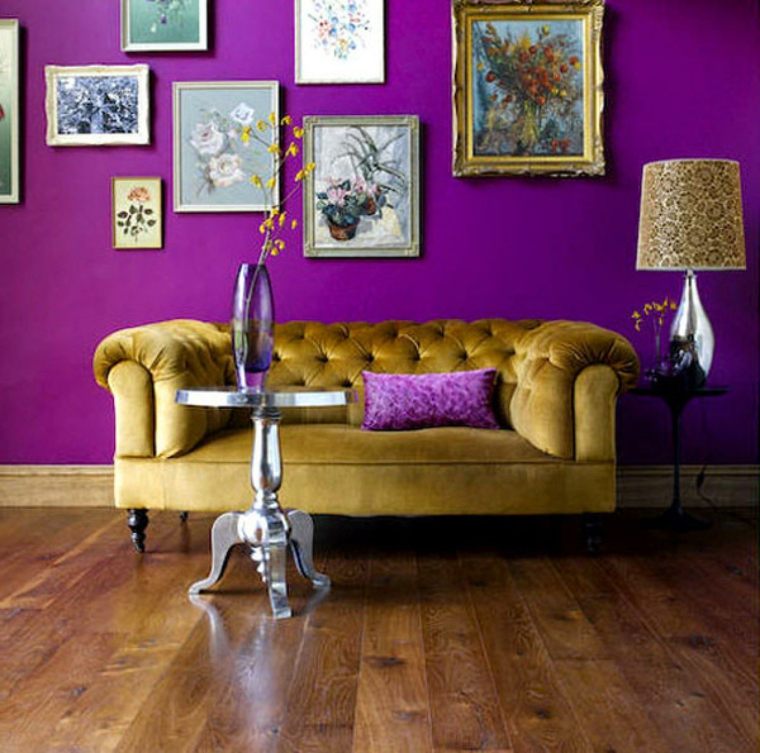 violet couleur-doree-meilleure-combinaison-salon
