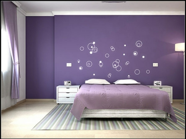 violet lilas-doux-blanc-chambre