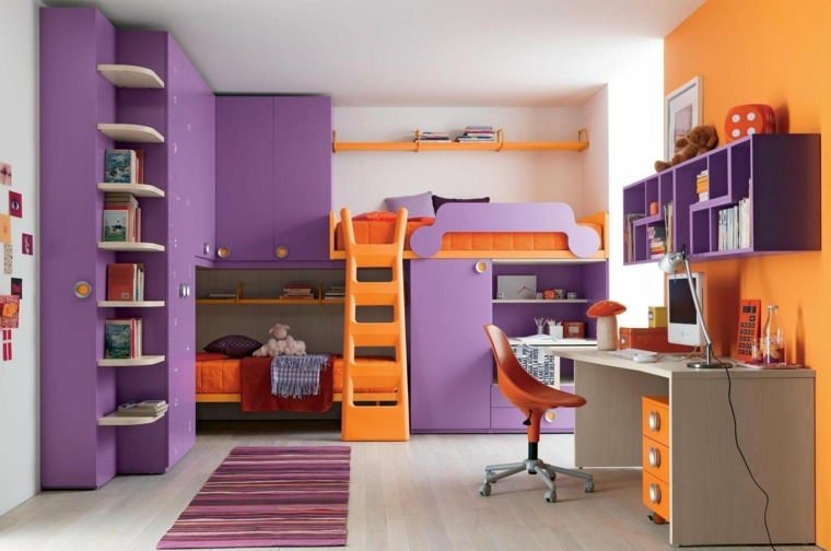violet orange-chambre-enfant