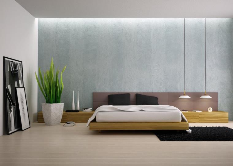 Feng Shui chambre-minimaliste-murs-plante