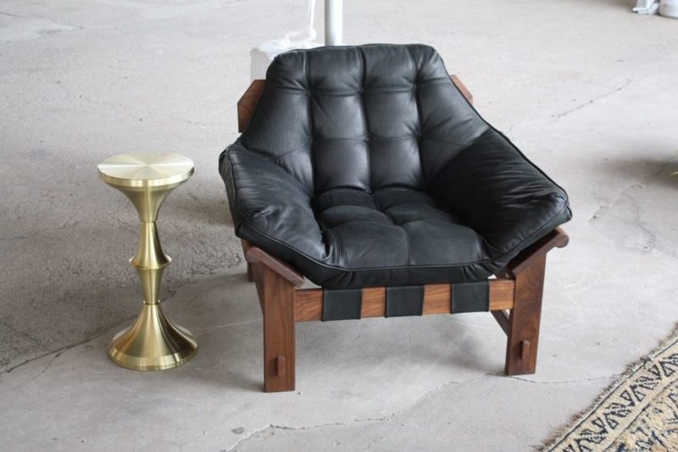 design organique fauteuil cuir bois design table 