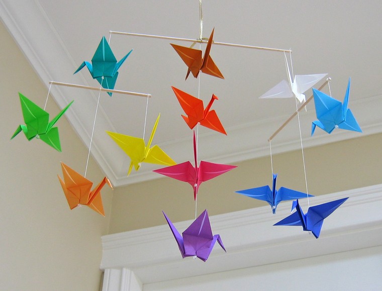 origami débutant oiseau suspension déco origami idées