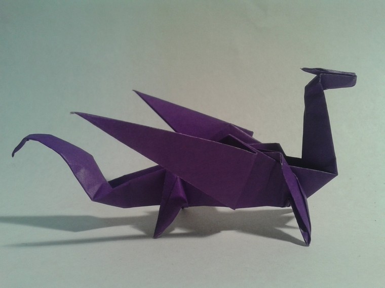 origami débutant dragon papier idée
