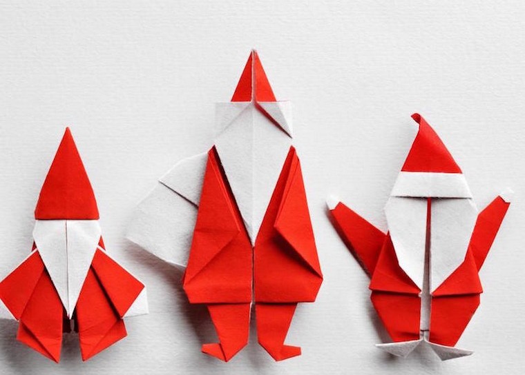 diy déco noël 2017 origami père noel