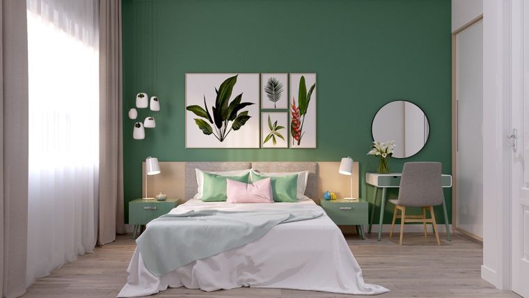 peinture pour chambre adulte-palette-de-couleurs-mondernes-vert