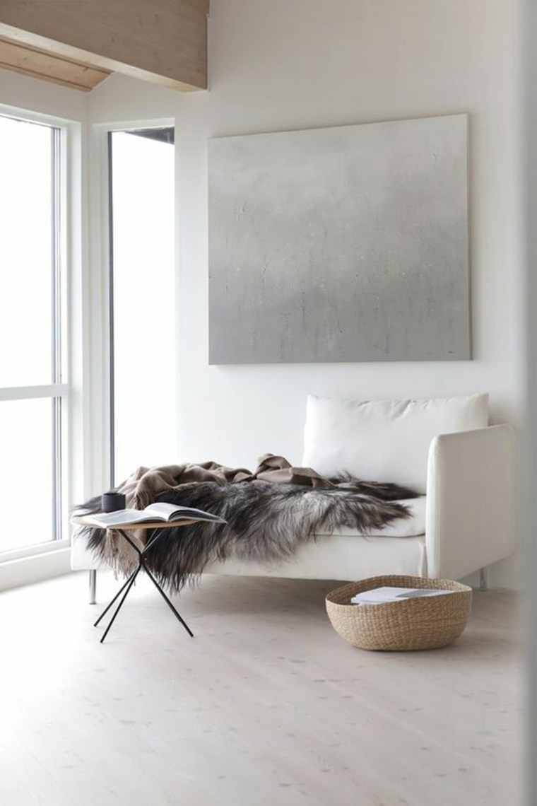 style minimaliste salon-canape-tableau