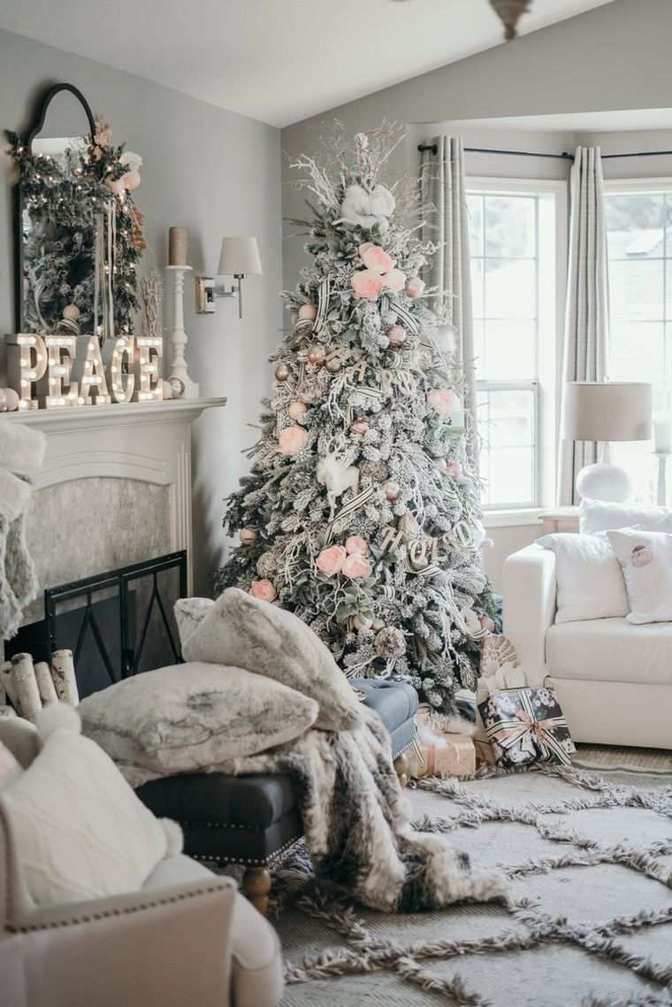 deco-pour-noel-chic-style-glamour-couleur-blanche-rose-sapin