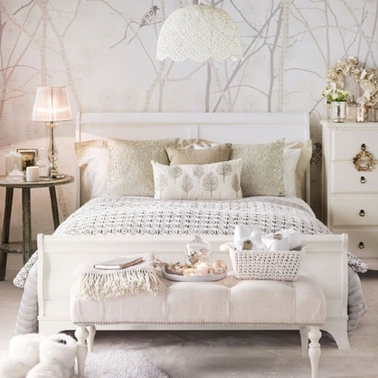 decoration-chambre-glamour-design-moderne-blanc-rose