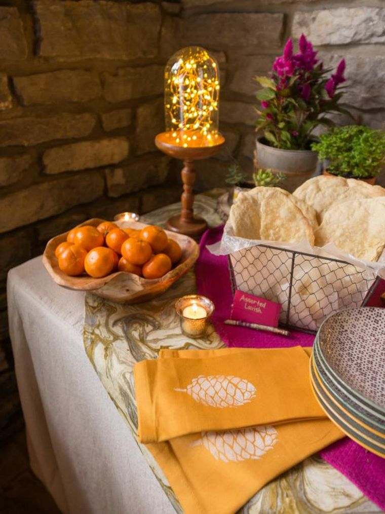 decoration-table-de-noel-lumineuse-idee-buffet-reveillon