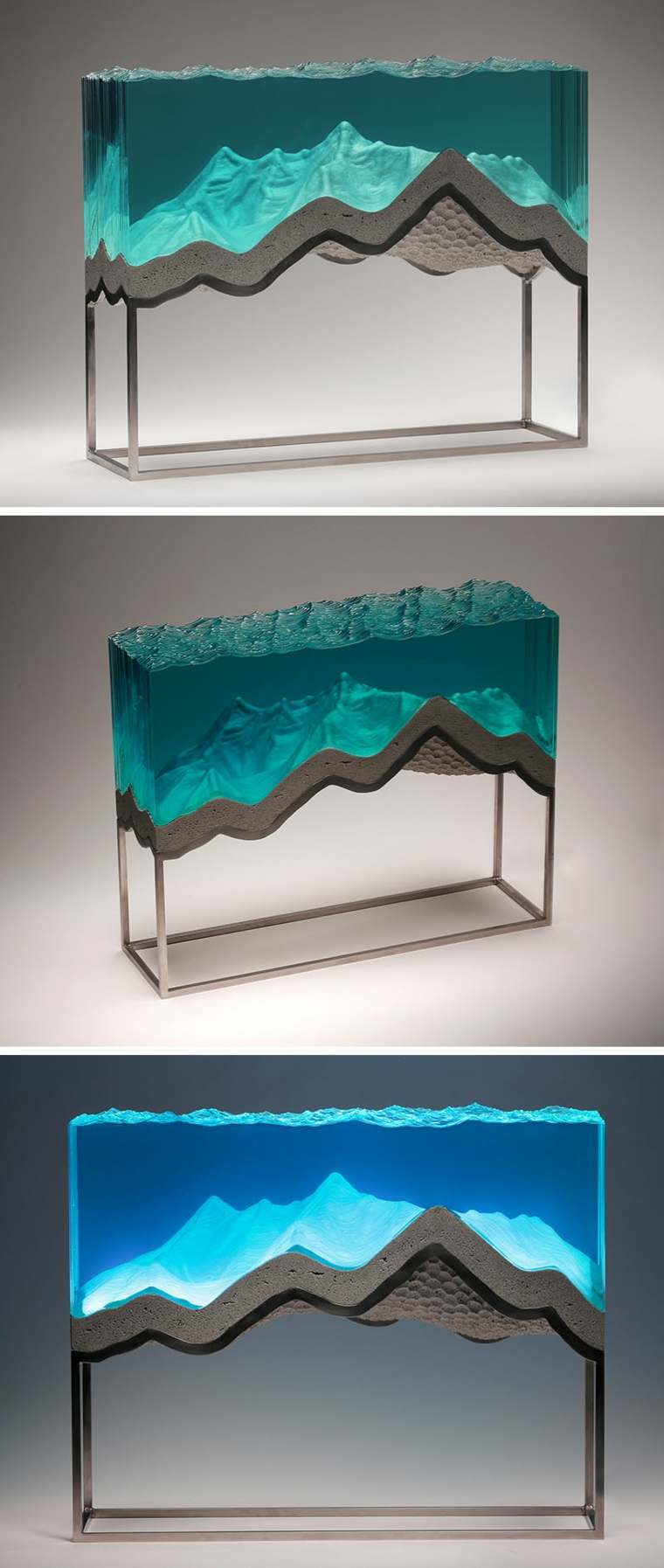 sculpture en verre beton-ben-young-sous-alpin