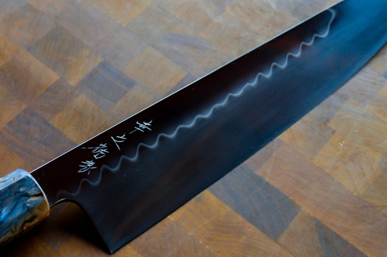 couteau japonais lame-bleue-konosuke-honyaki-aogami