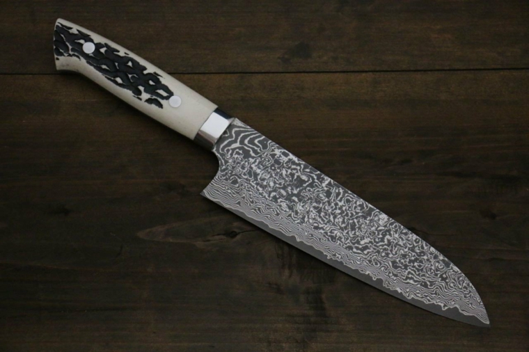 couteau japonais santoku-damascus