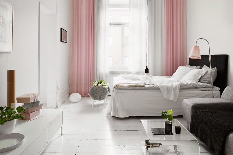 decoration-chambre-blanche-noir-rose-style-feminin-idee-studio