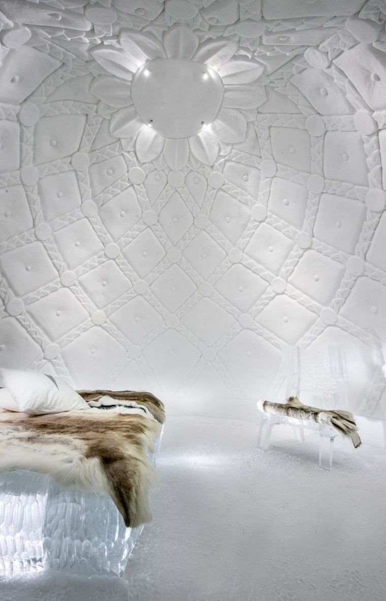 hôtel de glace chambre suite art design glace 