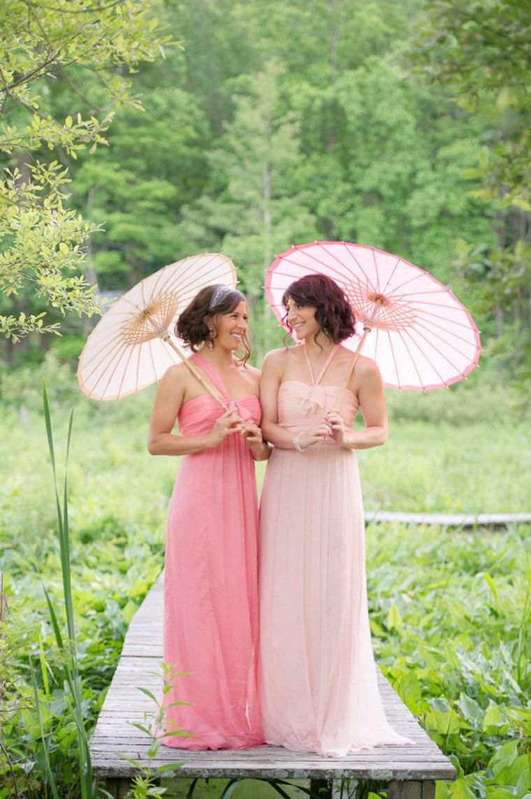 robe de demoiselle d'honneur couleur-rose-modele-long-mariage-theme