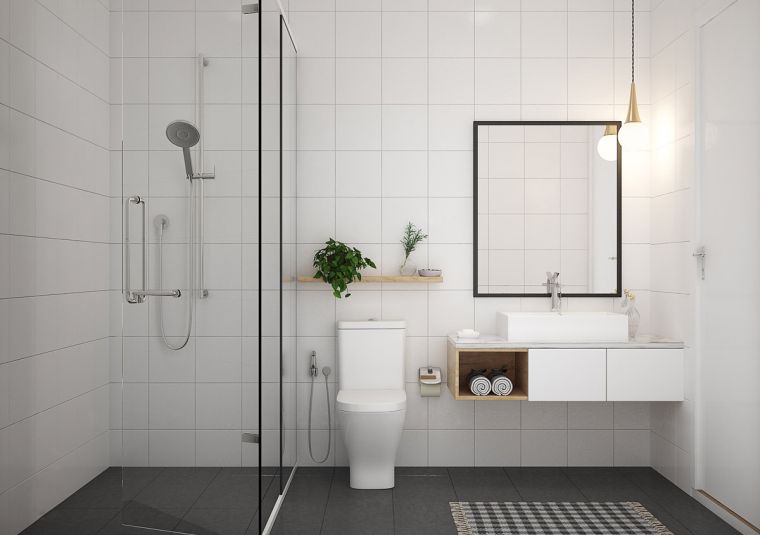 salle de bain déco minimaliste blanc-petit-espace-idee