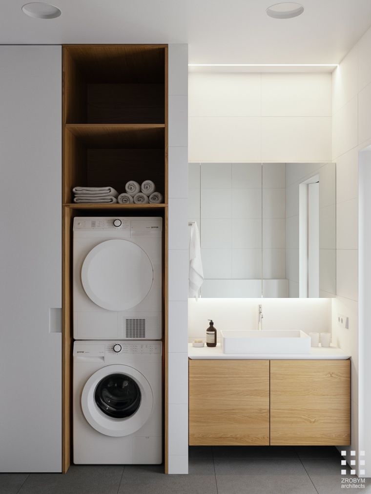 salle de bain déco minimaliste meuble-gain-de-place-idees