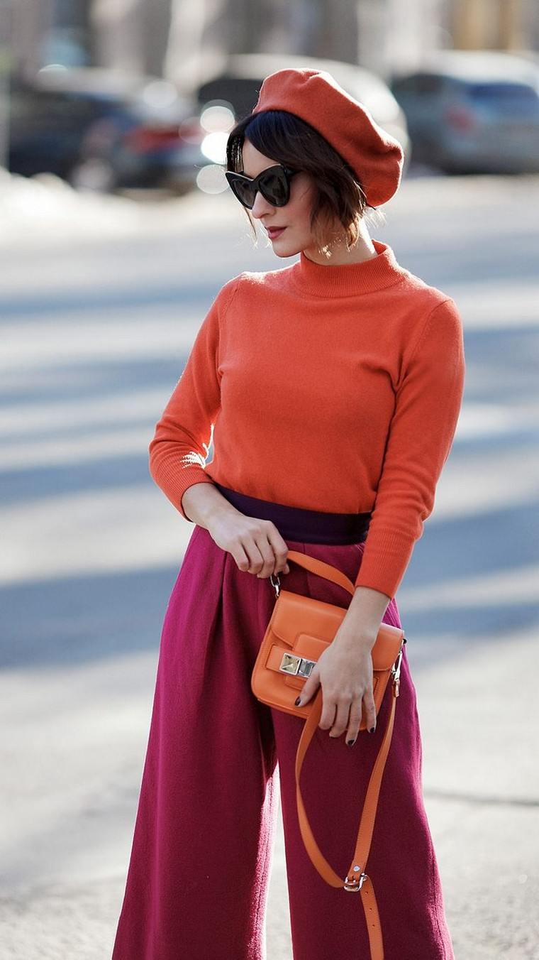 beret-orange-femme-look-idees