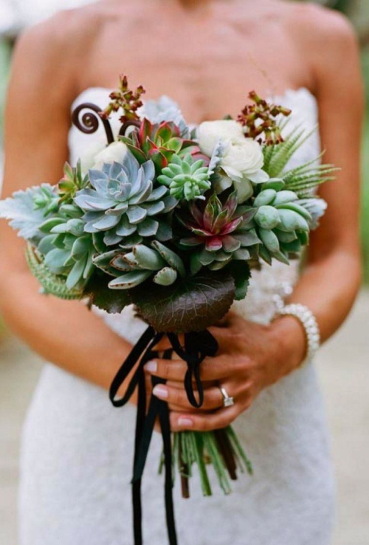 bouquet de mariée idees-plantes-succulentes-deco-de-mariage