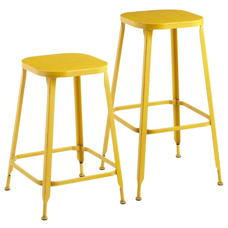 chaise de bar design moderne-couleur-jaune-idee