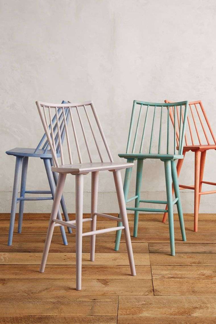 chaise de bar design moderne-couleur-pastel-cuisine