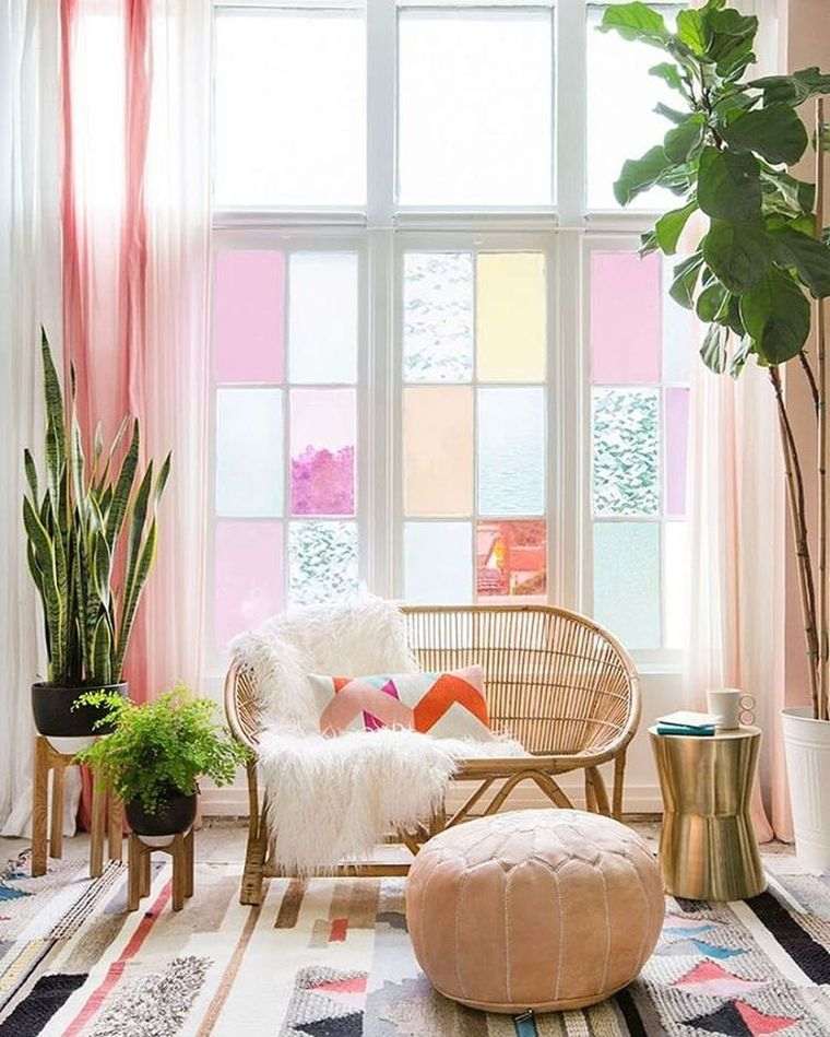 déco tendance 2018 2019-couleur-rose-plantes-vertes-maison-design