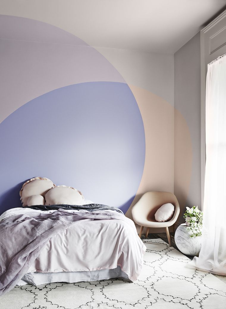 déco tendance 2018 maison-couleur-moderne-color-blocking-chambre