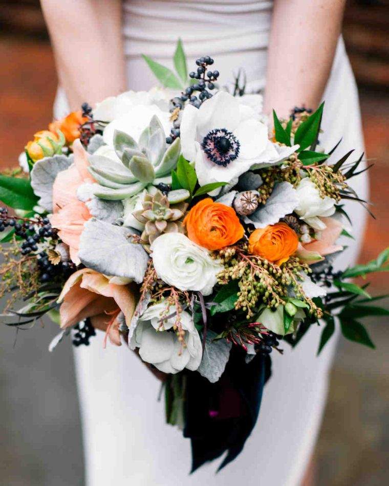 idee-bouquet-mariage-plantes-succulentes-fleurs-mixtes