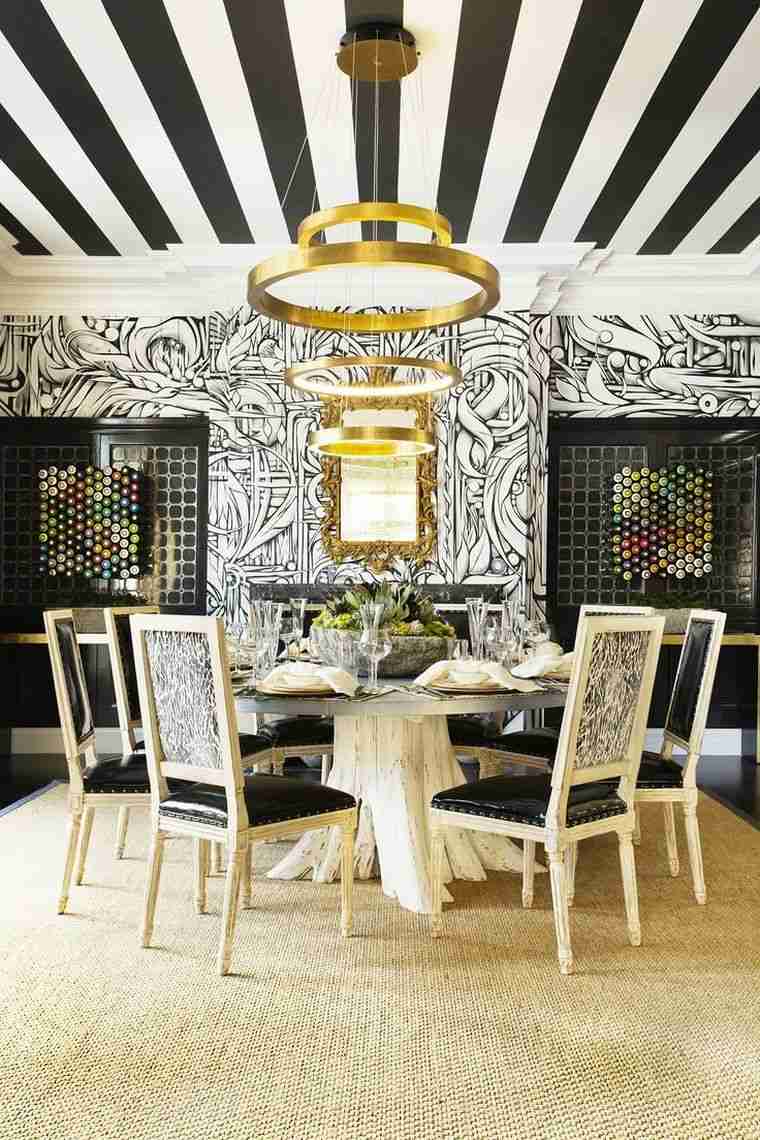 tapisserie moderne papier-peint-tendance-noir-et-blanc-deco-salon