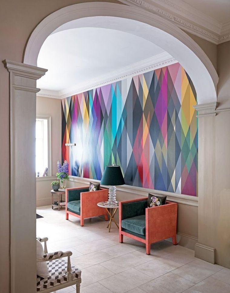 tapisserie-murale-moderne-papier-peint-geometrique-idees